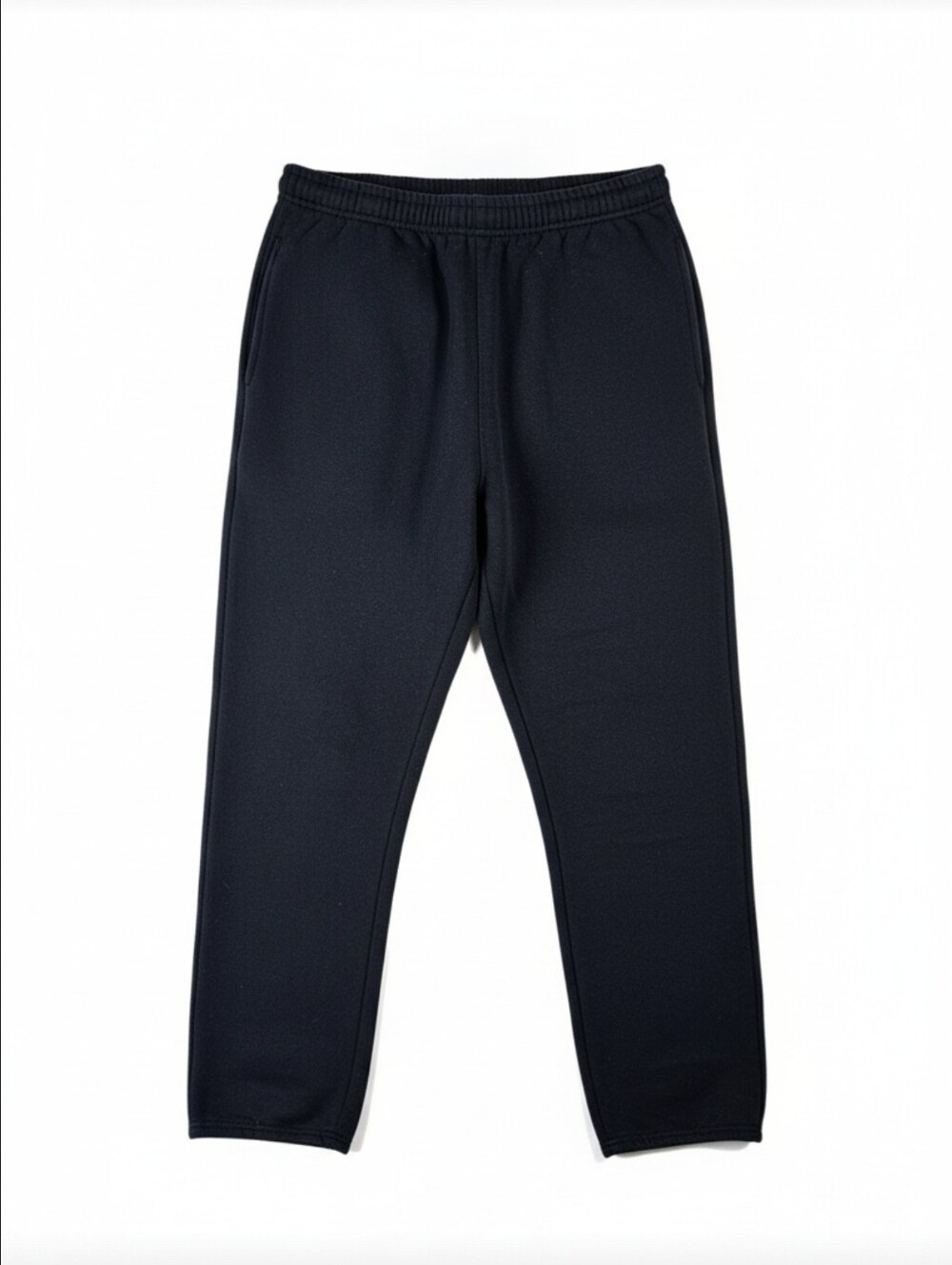 Fruit of the Loom Men's Medium Navy Blue Open Bottom Fleece Sweatpants